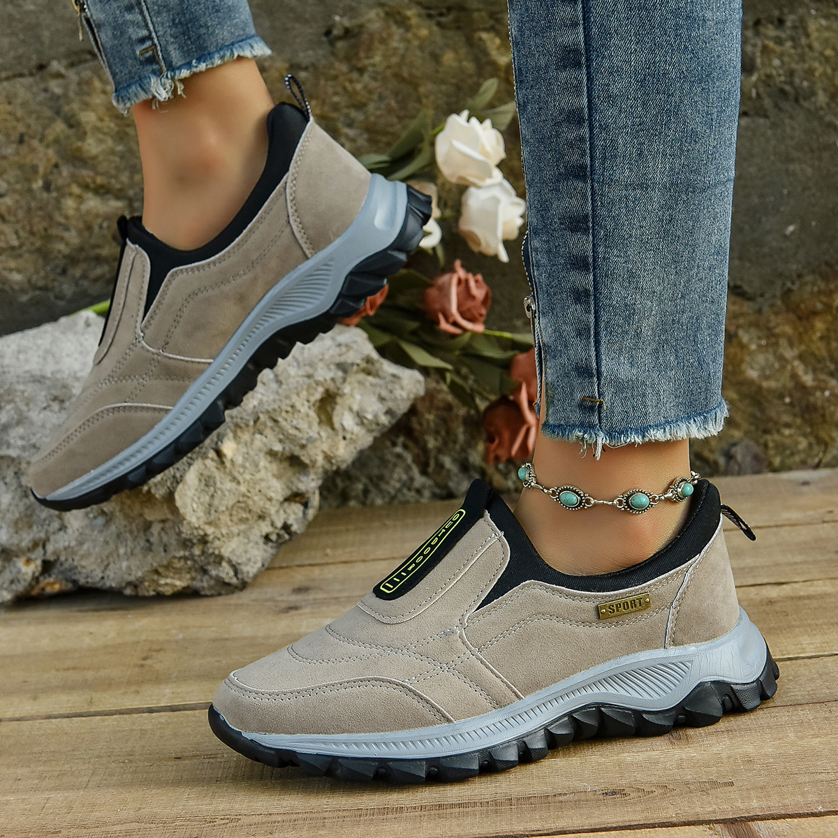 Lightweight suede look
